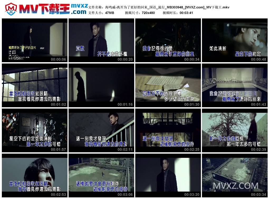 海鸣威-离开为了更好的回来_国语_流行_MB303948